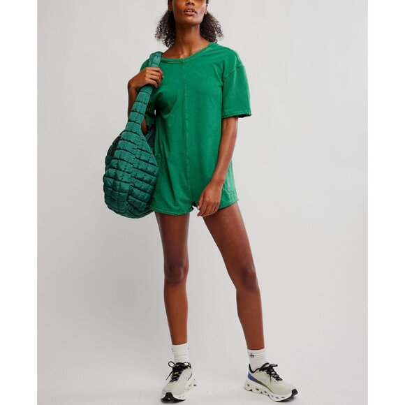FP MOVEMENT Hot Shot Tee Romper / Heritage Green - Picture 6 of 10